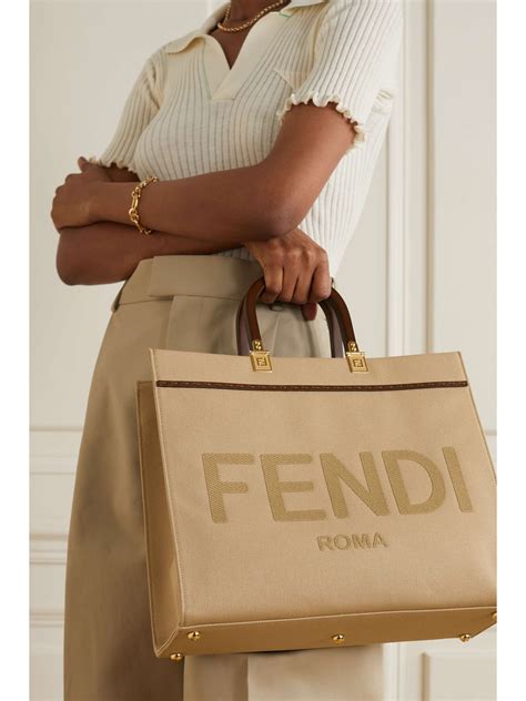 fendi sunshine canvas tote|fendi sunshine medium tote.